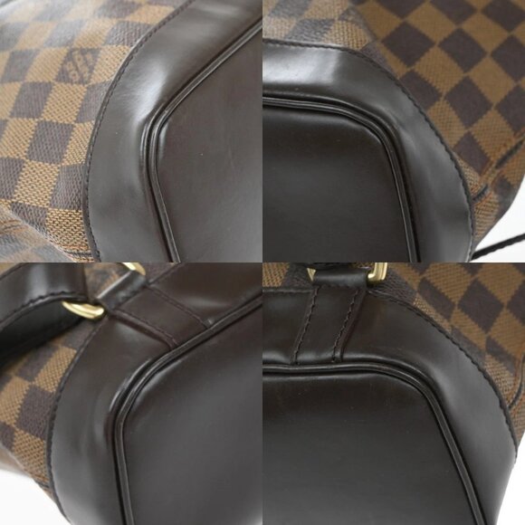 LOUIS VUITTON Logo Soho Backpack Bag Damier Ebene Leather Brown N51132 92EF739 - Picture 10 of 16